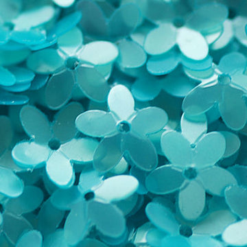10mm Fully Cupped Flower Satin Light Ocean Blue Green