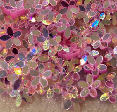 10mm Cupped Flower Crystal Iris Ballerina Pink 50 Grams
