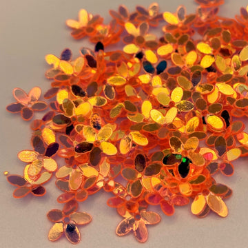 10mm Cupped Flower Crystal Iris Clementine 50 Grams