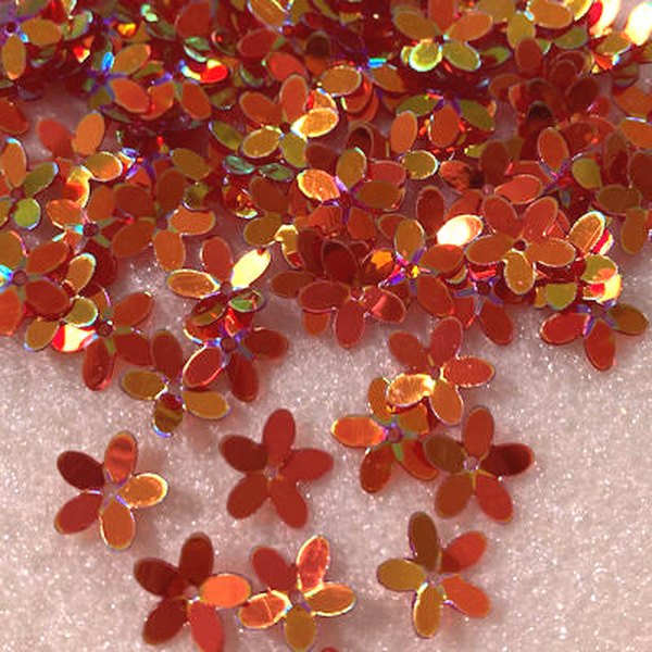 10mm Cupped Flower Crystal Iris Volcano 50 Grams