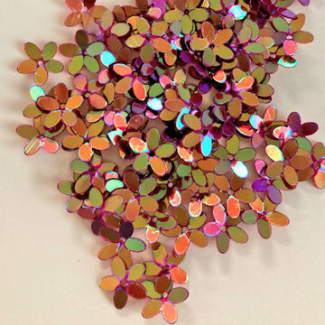 10mm Cupped Flower Crystal Metallic Flamenco 50 Grams