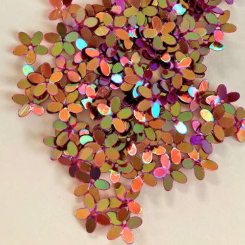 10mm Cupped Flower Crystal Metallic Flamenco 50 Grams