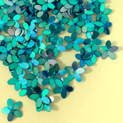10mm Cupped Flower Crystal Metallic Mermaid 50 Grams