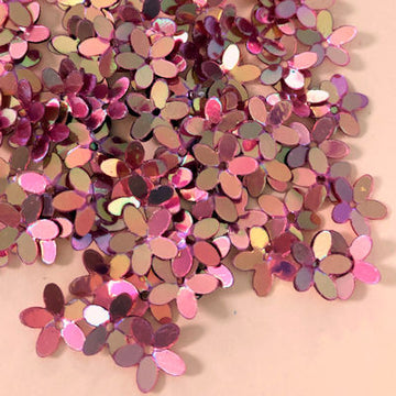 10mm Cupped Flower Crystal Metallic Regal Rose