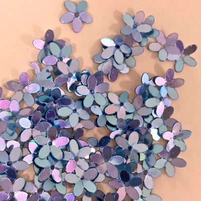 10mm Cupped Flower Crystal Metallic Ice Queen