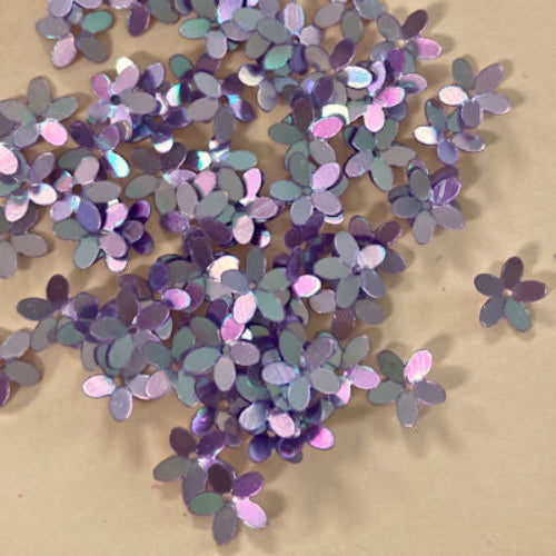 10mm Cupped Flower Crystal Metallic Wisteria 50 Grams
