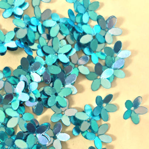 10mm Cupped Flower Crystal Metallic Splash 50 Grams