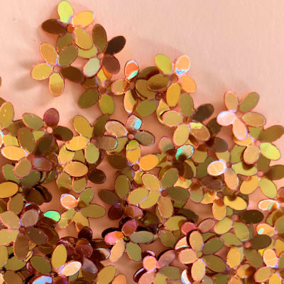 10mm Cupped Flower Crystal Metallic Calypso 50 Grams