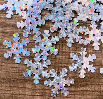 15mm Snowflake Hologram Glacier 50-grams