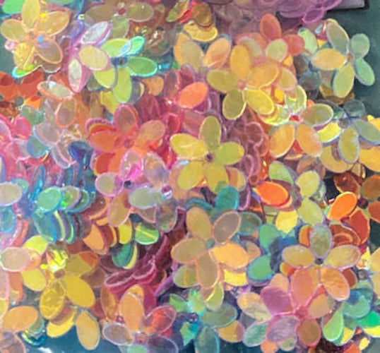 10mm Cupped Flower Crystal Iris Mix
