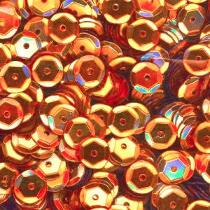 6mm Slightly Cupped Metallic Apricot 100 grams