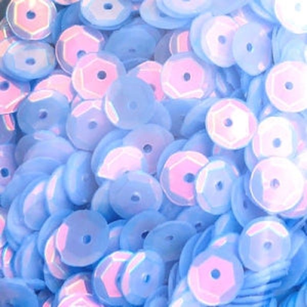 6mm Slightly Cupped Opalescent Hydrangea 50 Grams