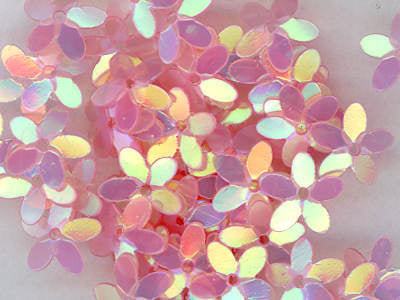 10mm Fully Cupped Flower Rainbow Pearl Charmed