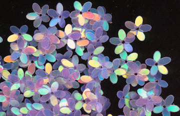 10mm Fully Cupped Flower Rainbow Pearl Twilight 50 Grams