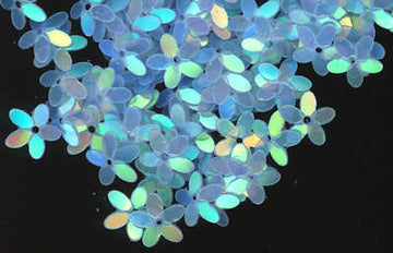 10mm Fully Cupped Flower Rainbow Pearl Waterfall