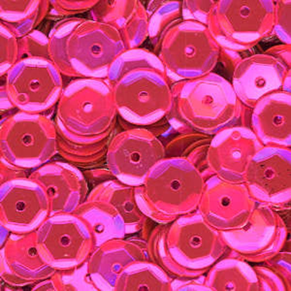 6mm Slightly Cupped Metallic Hot Pink 50 grams