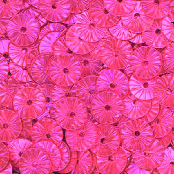 Metallic 6mm Flat Embossed Hot Pink