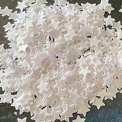 NO HOLE 5mm Star White Glossy