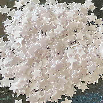 NO HOLE 5mm Star White Glossy