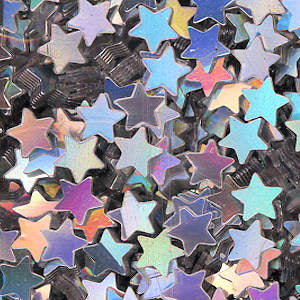 NO HOLE 5mm Star Progressive Hologram Silver