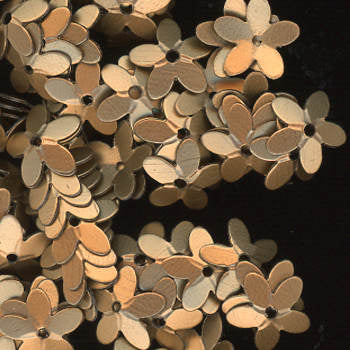 10mm Cupped Flower Satin Gold