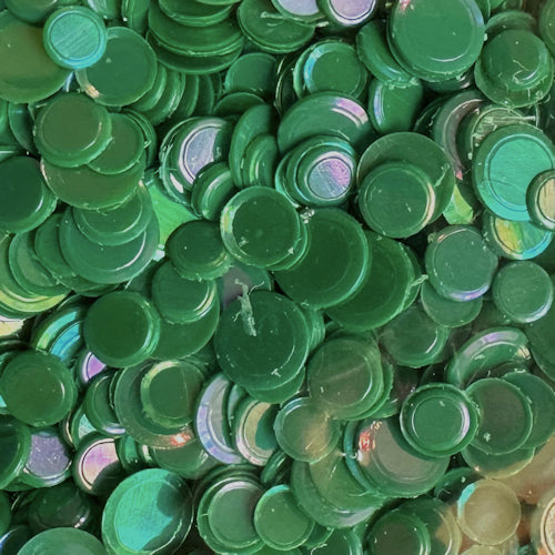 Opaque Iridescent Confetti Christmas Green 100 Grams