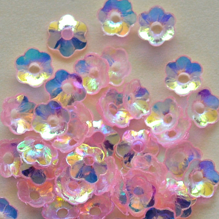 4mm Cupped Flower Crystal Iris Ballerina Pink 50 grams