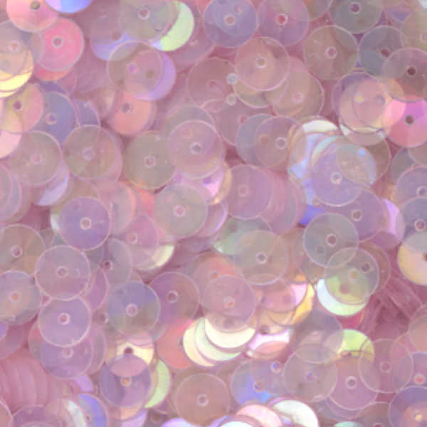 6mm Flat Iridescent Pale Pink 50 Grams