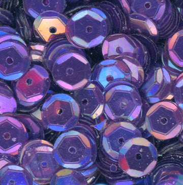 6mm Slightly Cupped Iridescent Dark Purple 50 Grams