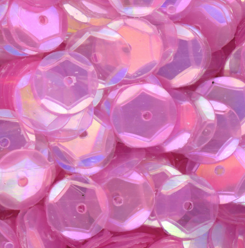 8mm Slightly Cupped Iridescent Light Rose 50 Grams