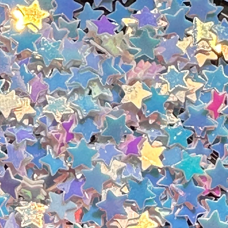 NO HOLE 5mm Star Crystal Opaque White 50 grams