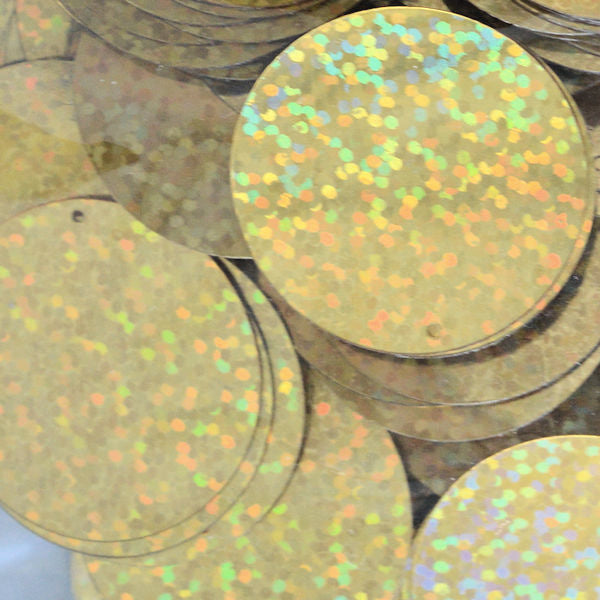 CLOSEOUT 30mm Paillette  Hologram Gold