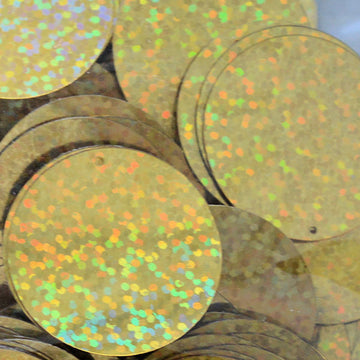 30mm Paillette Hologram Gold 100 grams
