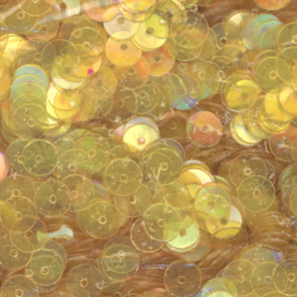 6mm Flat Iridescent Lemon Yellow 50 Grams