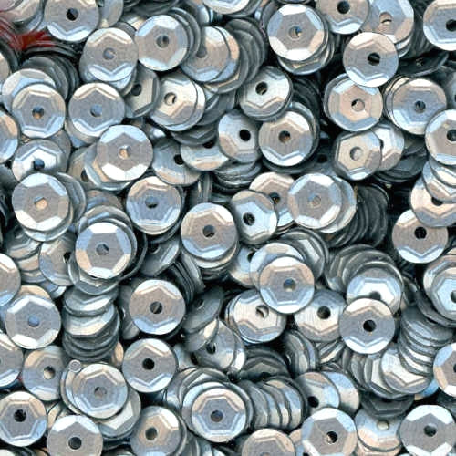 5mm Slightly Cupped Satin Silver 50 Grams