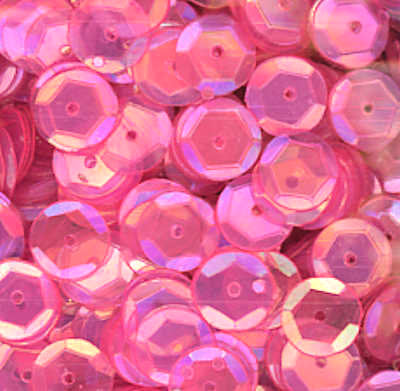 8mm Slightly Cupped Iridescent Dark Pink 50 Grams