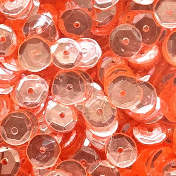 5mm Slightly Cupped Peach Ice 50 Grams