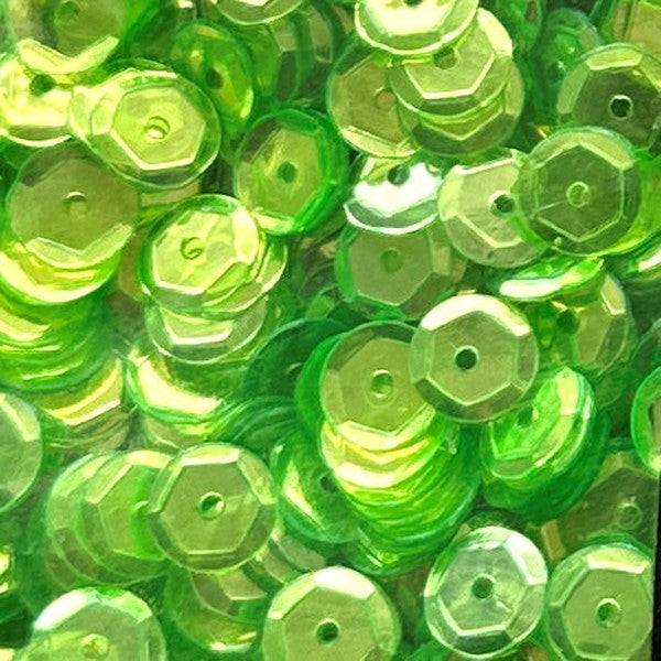 5mm Slightly Cupped Lime Ice 50 Grams
