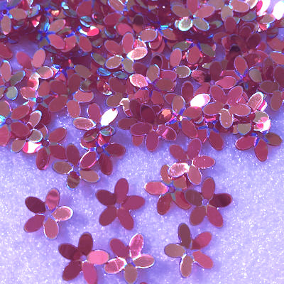 10mm Cupped Flower Crystal Iris Cranberry 50 Grams