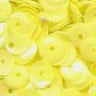 4mm Slightly Cupped Opaque Iridescent Lemon Yellow 50 Grams