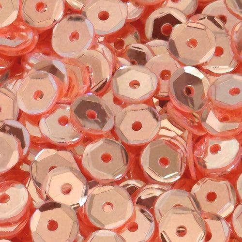 6mm Slightly Cupped Luminous Peach Sherbet