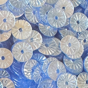 6mm Flat Embossed Blueberry Ice