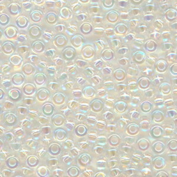 Close-up of small, round, iridescent beads 