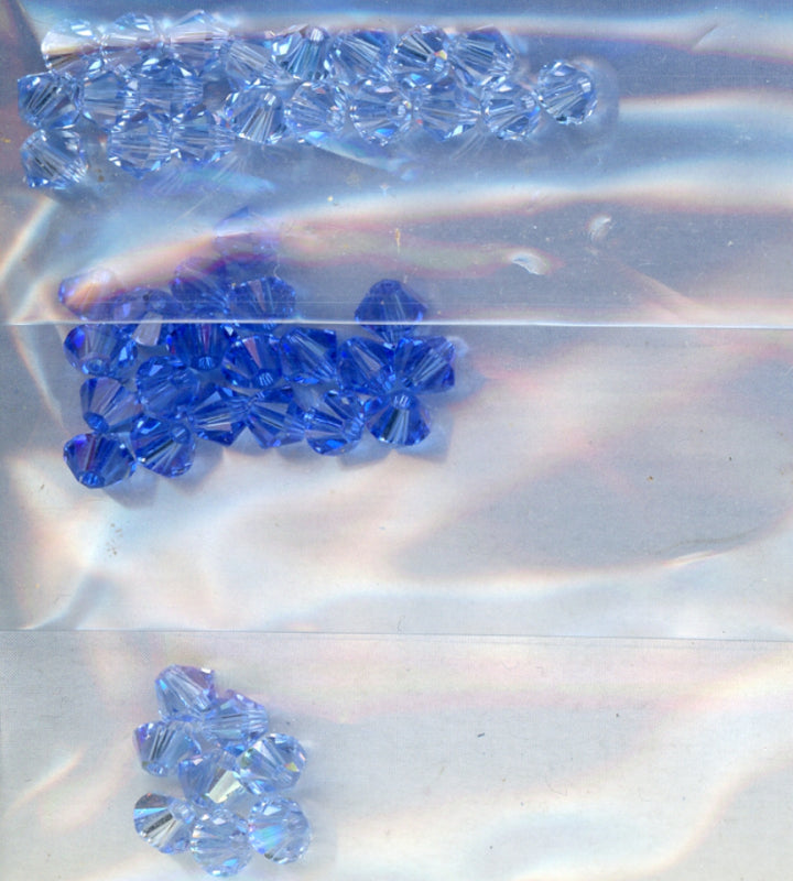 Swarovski 4mm Bicone Blues Mix