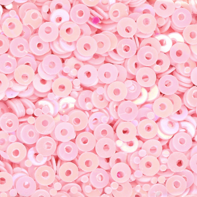 3mm Flat Opaque Iridescent Baby Pink