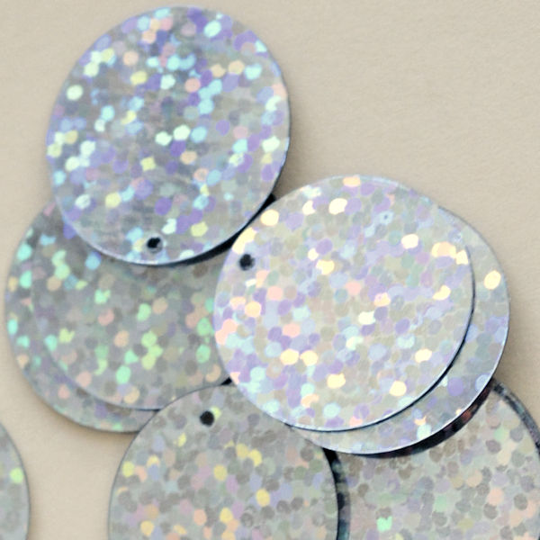 20mm Hologram Paillette Silver