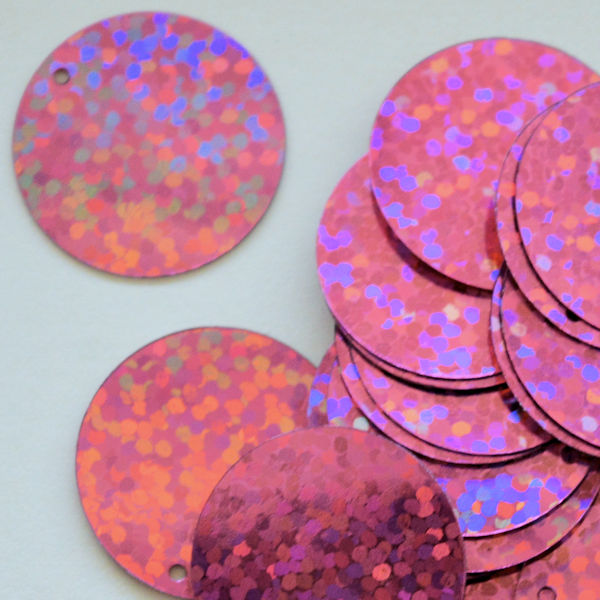 20mm Hologram Paillette Adobe Rose  1000 count