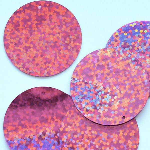30mm Paillette Hologram Adobe Rose