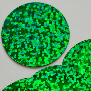 30mm Paillette Hologram Green 500 Count