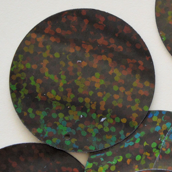 30mm Paillette Hologram Black 500 Count